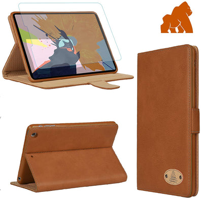 Gorilla Tech iPad Pro 12.9 3rd Generation (2018) Leather Case and Screen Protector Magnetic Flip Stand Shockproof cover Protective 2-Pack iPad Model A1876 A1895 A1983